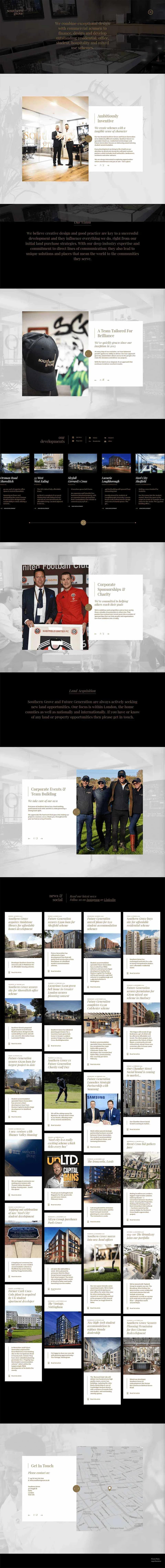 Construction website design by Premium Web Agency — full page screen 1