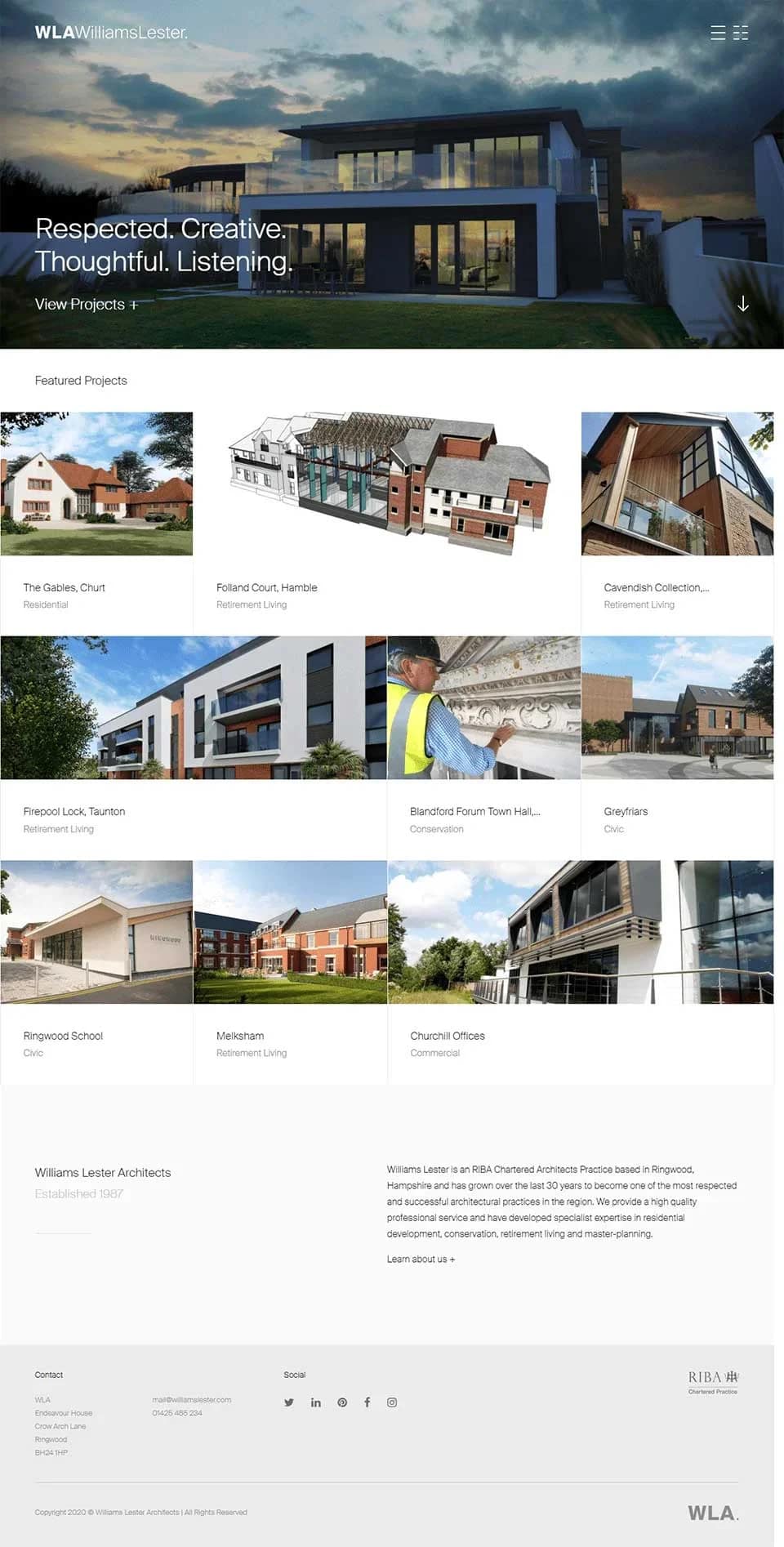 Construction website design by Premium Web Agency — full page screen 2
