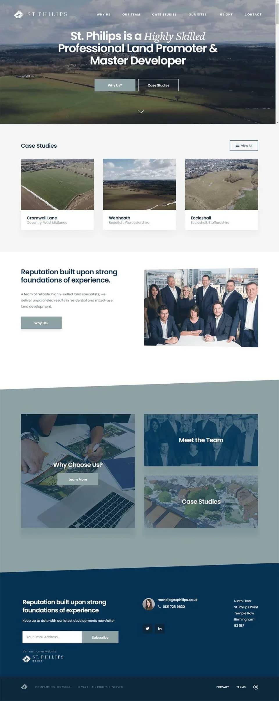 Construction website design by Premium Web Agency — full page screen 3
