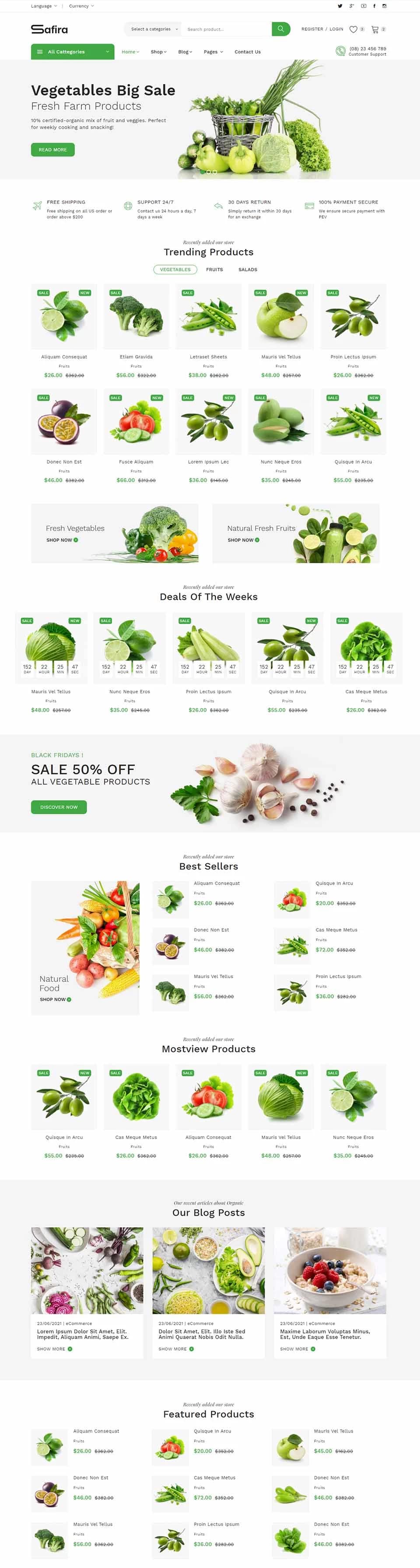 Food website design by Premium Web Agency — full page screen 3