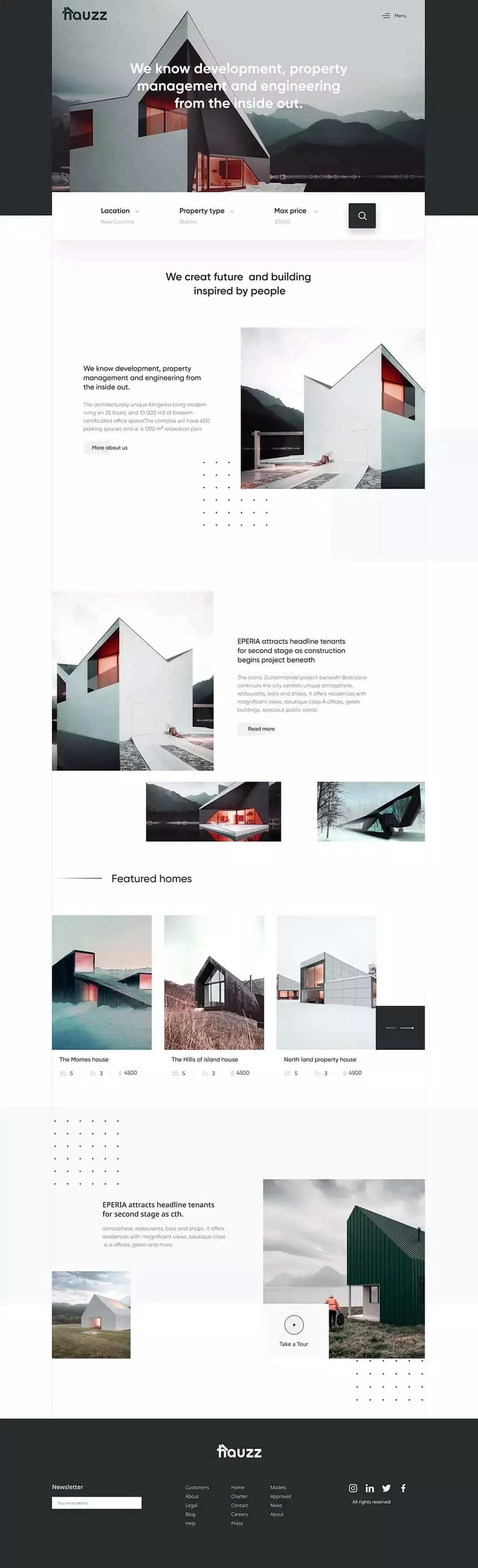 Real Estate website design by Premium Web Agency — full page screen 2