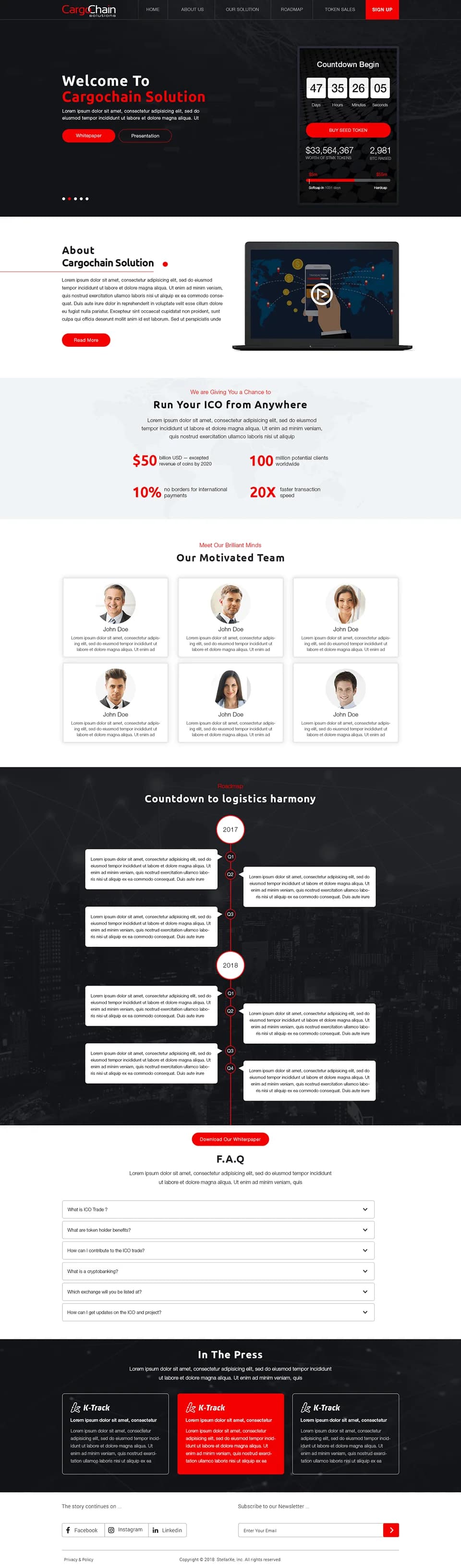 Technology website design by Premium Web Agency — full page screen 2