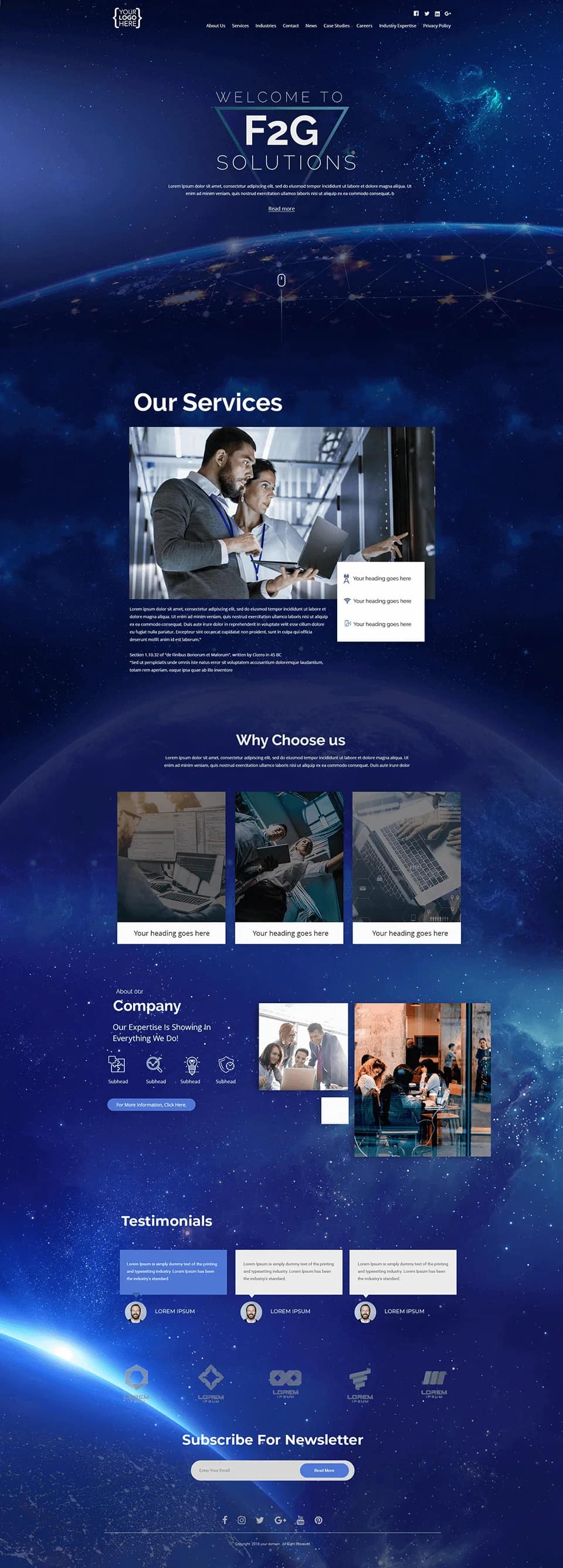 Technology website design by Premium Web Agency — full page screen 5